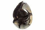 Septarian Dragon Egg Geode - Sparkly Black Crystals #329493-2